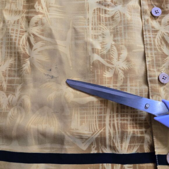 VTG Extreme Gear Hawaiian Shirt Men's XL Yellow/Black Palm Trees Tropical Beach - Picture 3 of 7